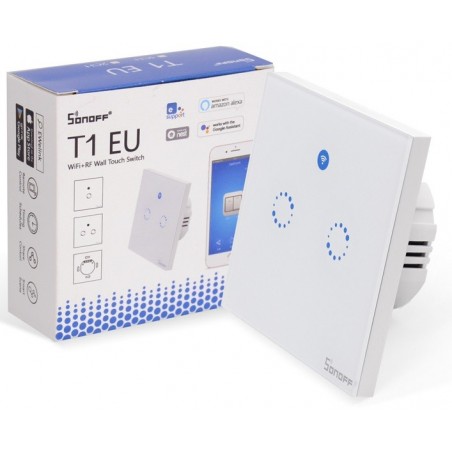 Sonoff T1 EU 1 2 Gang WiFi RF Smart Wall Touch Light Switch