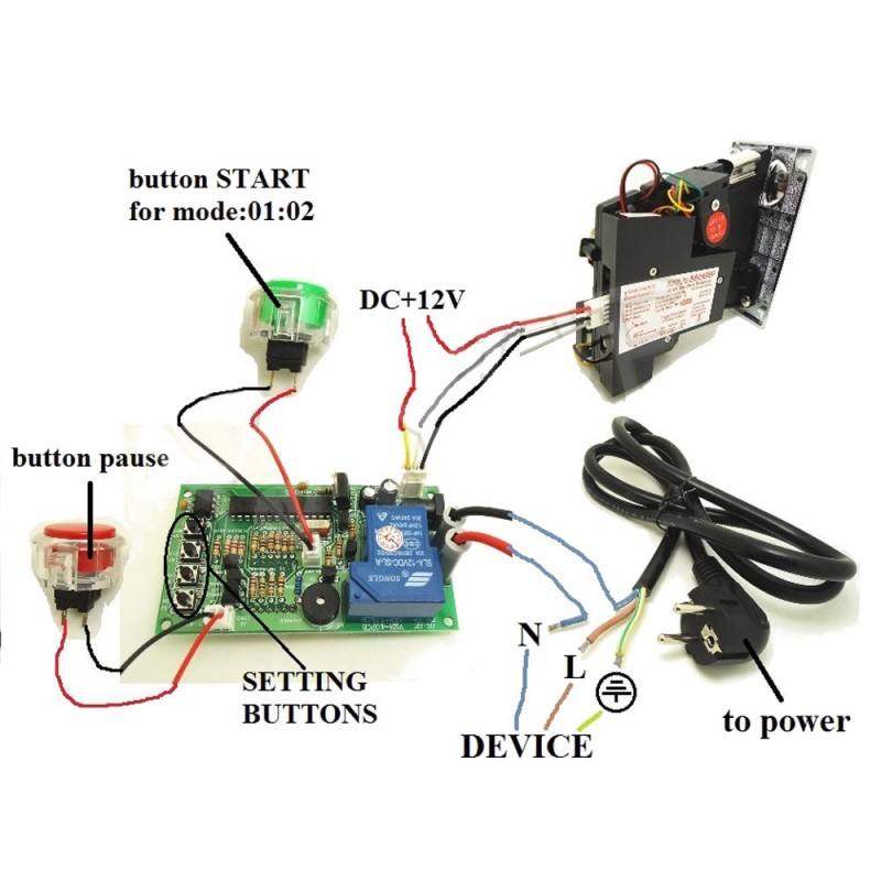 Timer Controller Board for Coin Acceptor