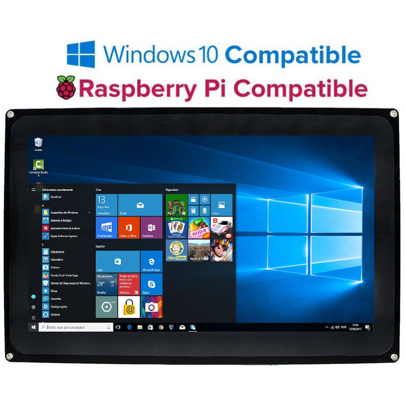  Waveshare Raspberry Pi 800X480 5inch HDMI LCD H Capacitive  Touch Screen LCD HDMI Interface Supports Multi Mini-PCs and Multi Systems :  Electronics