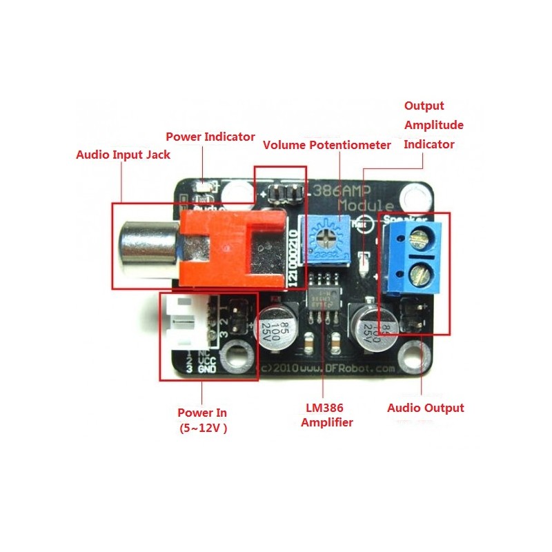 386AMP Audio Amplifier Module (Arduino Compatible)