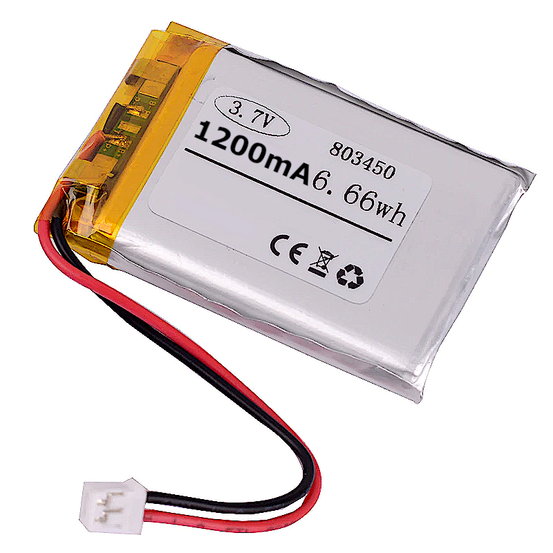 Lithium Battery 3.7V 1200mA w/ PH2.0 JST connector