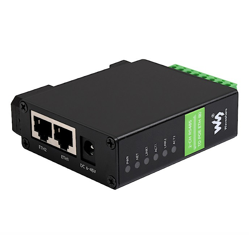 2-Ch RS485 To RJ45 Ethernet Serial Server, Dual Channels RS485 ...