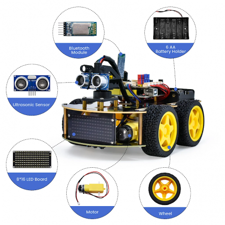 Wd Multi Bt Robot Car Kit V Keyestudio Ks