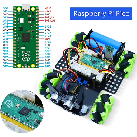 Wd Mecanum Robot For Raspberry Pi Pico Pi Pico Included Keyestudio Ks