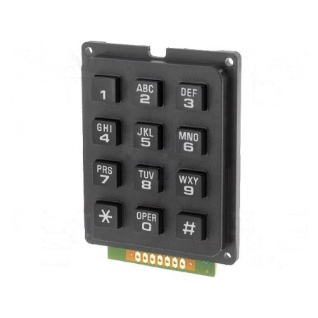 Alfanumeric Keypad 12 keys black