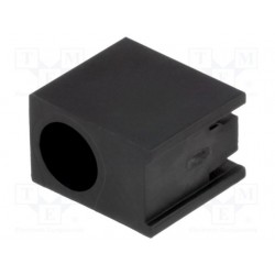 LED housing 3mm polyamide angular black UL94V-2 W:4.6mm