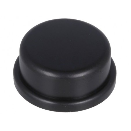 Tactile Black Button with Black Cap